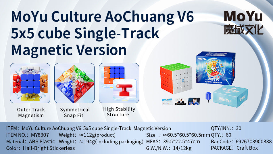 MoYu AoChuang V6 5x5 (Single-Track)