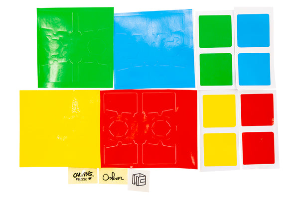 Bram & Oksar Gear 2x2 Cube Plus 4-Color Sticker Set