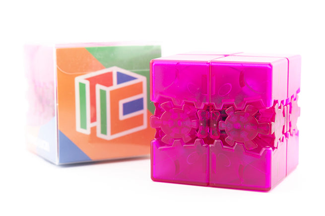 Bram & Oskar Gear 2x2 Cube Plus (DIY 6-Color Stickers) (Limited Edition) - Transparent Purple