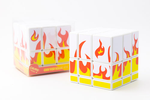 Flame Mirror Cube - White