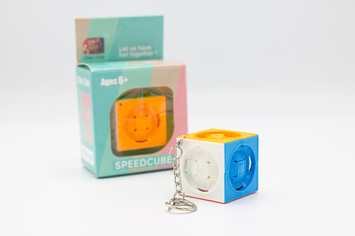 Ziina Deformed 3x3 Centrosphere Keychain Cube - Stickerless (Bright)