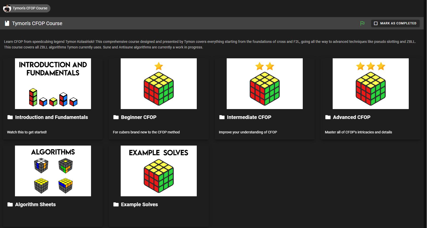 Tymon's CFOP Course (Cubing.GG Digital Course)