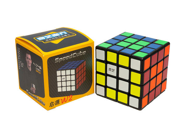 QiYi QiYuan 4x4 Stickerless Black Magic Cube 4*4*4 Speed Puzzle QiYuan S2