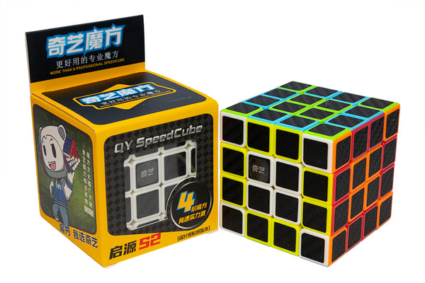 QiYi QiYuan 4x4 Stickerless Black Magic Cube 4*4*4 Speed Puzzle QiYuan S2