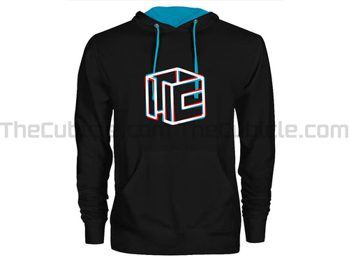 Cubicle Wireframe RBG Hoodie (Black/Blue)